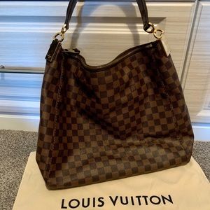 LV Shoulder Portobello Tote Brown Damier Hobo Bag